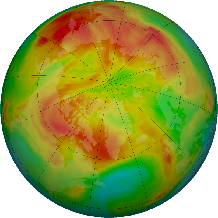Arctic ozone map for 16 April 2004